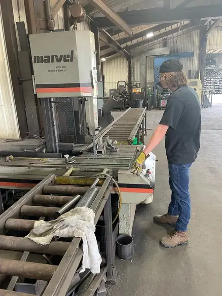 Gabe Bristol working in shop